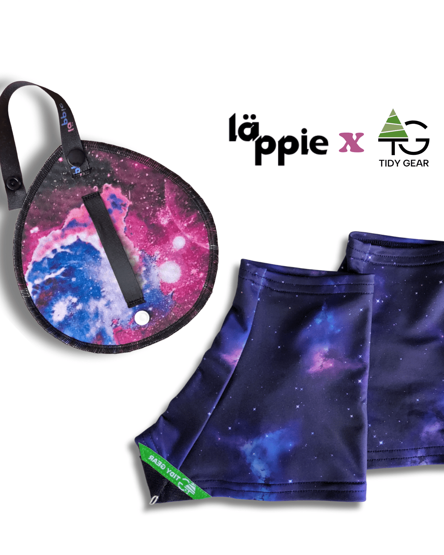 Cosmic Bundle – Läppie Pinkeltuch x Tidy Trail Gaiters Gamaschen - Läppie